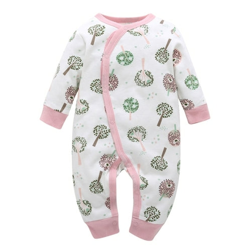 New Newborn Baby clothes Boys Girls Rompers cute Animal Printed Long