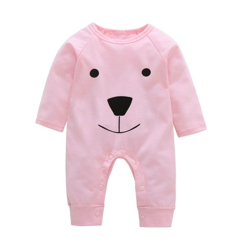 New Newborn Baby clothes Boys Girls Rompers cute Animal Printed Long