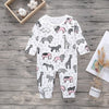 New Newborn Baby clothes Boys Girls Rompers cute Animal Printed Long