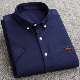 S to 6xl Short Sleeve 100% Cotton Oxford Soft Shirt