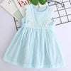 New Summer Baby Girl Clothes Short Sleeve Plaid Princess Dress Kids