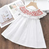 New Summer Baby Girls Princess Dress Embroidered Flower Elegant