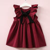 New Summer Embroidery Cherry Turn down Collar Sleeveless Striped Dress