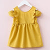 New Summer Flying sleeve Plaid Baby Girl Clothes Ruffles Backless