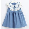 New Summer Flying sleeve Plaid Baby Girl Clothes Ruffles Backless