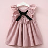 New Summer Flying sleeve Plaid Baby Girl Clothes Ruffles Backless