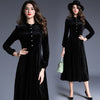 New Women Black Velvet Dress Winter Dresses Women 2021 Vestido Longo