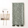 New design women scarf Dark green fashion cotton print shawls for