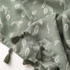 New design women scarf Dark green fashion cotton print shawls for