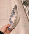 New floral ceramic design cutlery red/blue sushi plate dishes and