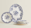 New floral ceramic design cutlery red/blue sushi plate dishes and