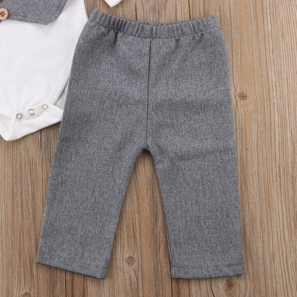 Newborn Baby Boys Gentleman Outfits With Bow Toddler Party Wedding