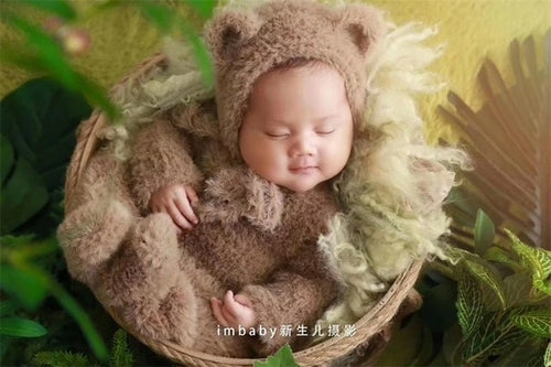 Newborn Photography Props  Romper Baby Boy Girl  Bear Bodysuits Outfit