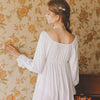 Nightgowns Long Sleeve Autumn Sleepwear Embroidered Viscose Nightwear