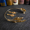 NiuShuya Simple Gold Leaf Women Prom Headpiece Hairband Bridal Tiara