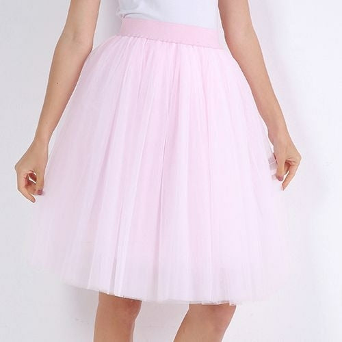 Party Train Puffy 5Layer 60CM Fashion Women Tulle Skirt Tutu Wedding