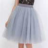 Party Train Puffy 5Layer 60CM Fashion Women Tulle Skirt Tutu Wedding