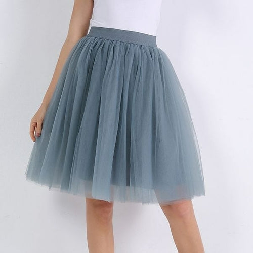 Party Train Puffy 5Layer 60CM Fashion Women Tulle Skirt Tutu Wedding