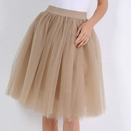 Party Train Puffy 5Layer 60CM Fashion Women Tulle Skirt Tutu Wedding