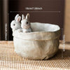 Pastoral cute pocket rabbit succulents flower pot animal sculpture