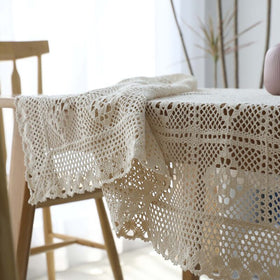 Pastoral Handmade Crochet Cotton tablecloth