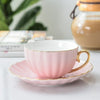 Pink Cute Creative Porcelain Cup and Saucer Ceramics Simple Tea Sets