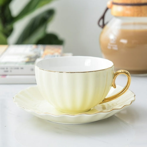 Pink Cute Creative Porcelain Cup and Saucer Ceramics Simple Tea Sets