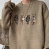 Pullovers Men Print O neck Long Sleeve Knitted Baggy Elasticity