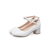 Simply White Mary Janes