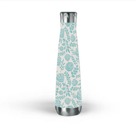 Baby Blue Floral Water Bottle