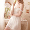 QWEEK Lace Mesh Kawaii Sleepwear Princess Nightdress Women Sexy