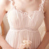 QWEEK Lace Mesh Kawaii Sleepwear Princess Nightdress Women Sexy