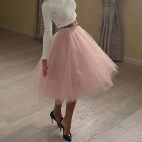 Quality 5 Layers Fashion Tulle Skirt Pleated TUTU Skirts Womens Lolita