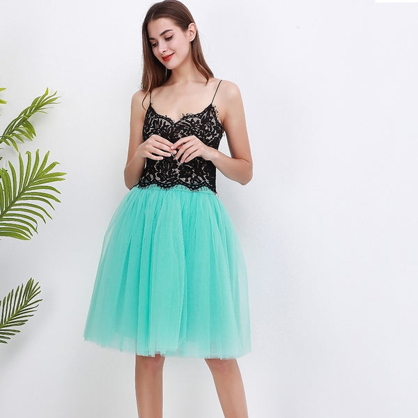 Quality 5 Layers Fashion Tulle Skirt Pleated TUTU Skirts Womens Lolita