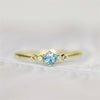 ROMAD Delicate Blue CZ Crystal Engagement Rings for Women Bridal Rings