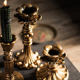 Candlestick Resin Candle Holder Sconce Nostalgic Antique French