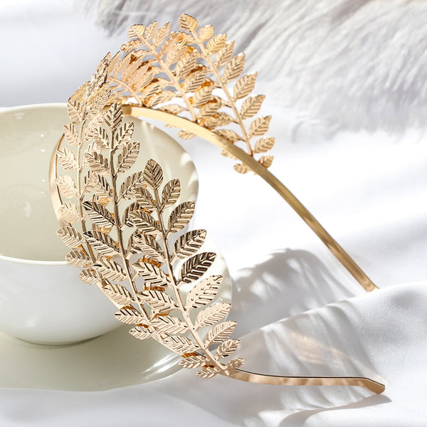 Retro Gold leaf wedding roman bride greek women hair accessories bride