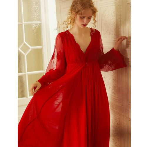 Rose Red Robe Set