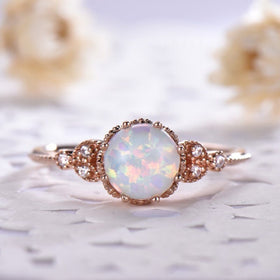 Rose Gold Rings For Women Fashion Beautiful Pretty Wedding Ring