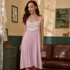 Roseheart Summer New Pink Women Homewear Sexy Sleepwear Night Dress