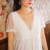 Roseheart White Women Homewear Lounge Sexy Sleepwear Night Dress Long