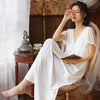 Roseheart White Women Homewear Lounge Sexy Sleepwear Night Dress Long