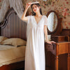 Roseheart White Women Homewear Lounge Sexy Sleepwear Night Dress Long