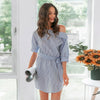 Off Shoulder Women Dress with Cotton Belt