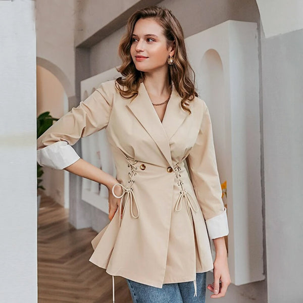 Causal Khaki Trench Coat