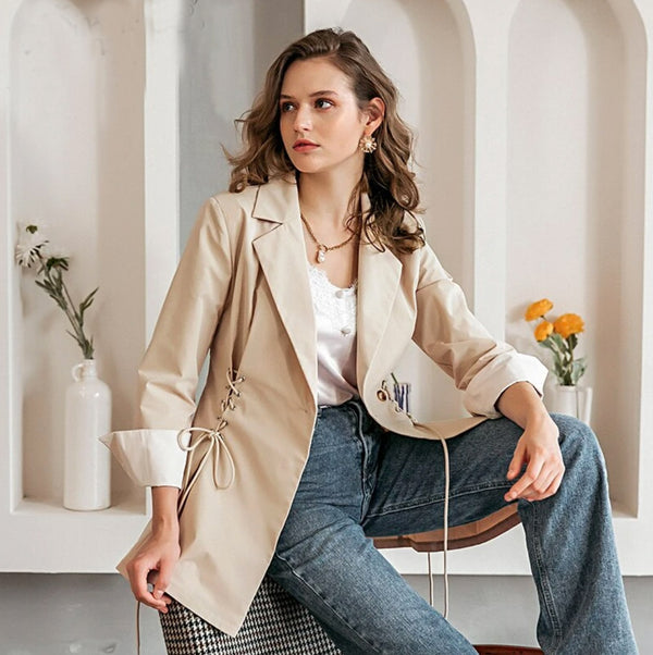 Causal Khaki Trench Coat