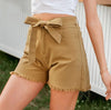 High Waist Tassel Shorts