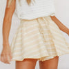 Knitted Striped High Waist Shorts