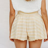 Knitted Striped High Waist Shorts