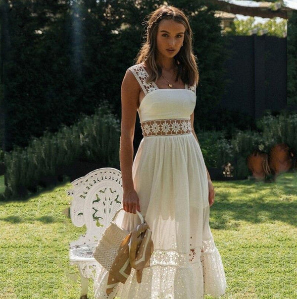 Sweet Girl in Flowers Long Dress